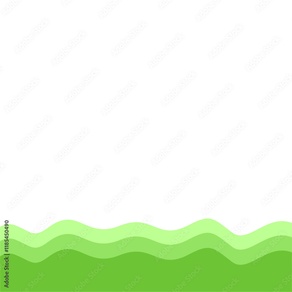 Green Wavy Bottom Page Border Green Wavy Bottom Page Border