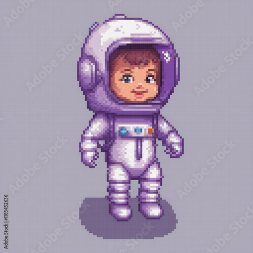 Astro-art astronaut in space gear