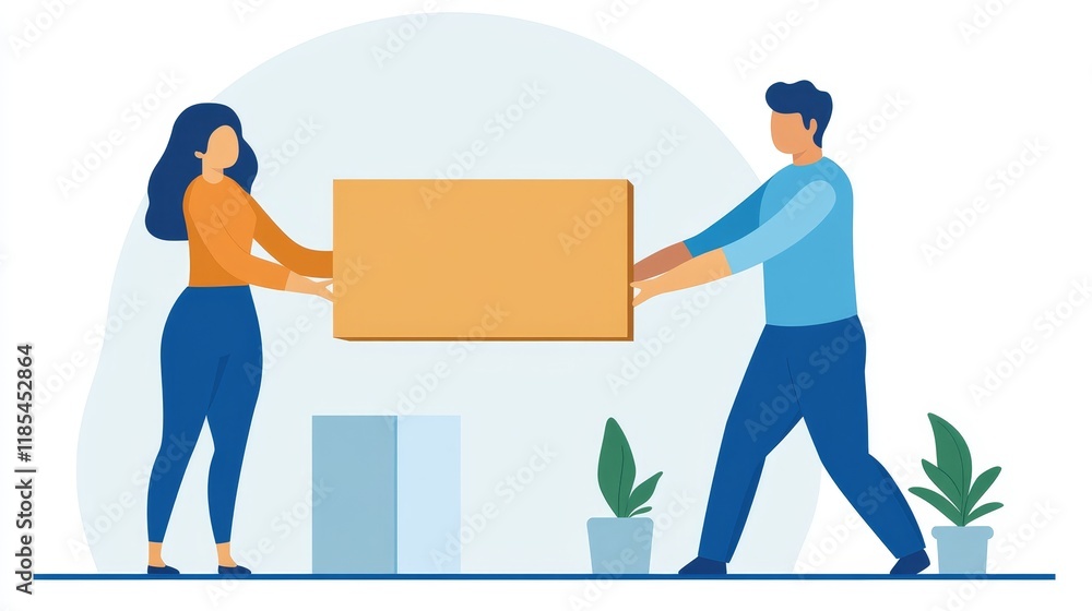 Housekeepers helping each other move heavy furniture, highlighting the collaborative effort required in housekeeping Housekeepers helping each other move heavy furniture, highlighting the collaborative effort required in housekeeping