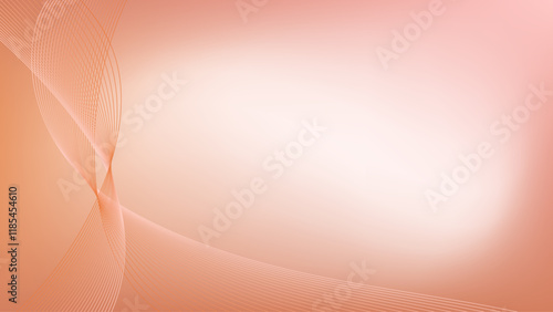 Wavy blended lines with peach white gradient mesh abstract background