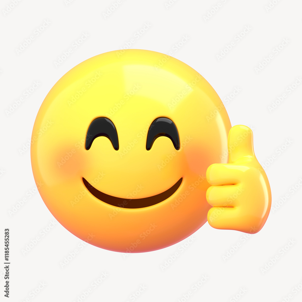 Like emoji 3D rendered illustration Like emoji 3D rendered illustration