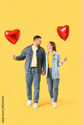 Lovely couple with heart-sh...