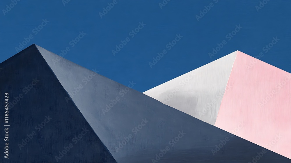 Abstract Geometric Shapes Against Blue Sky Abstract Geometric Shapes Against Blue Sky