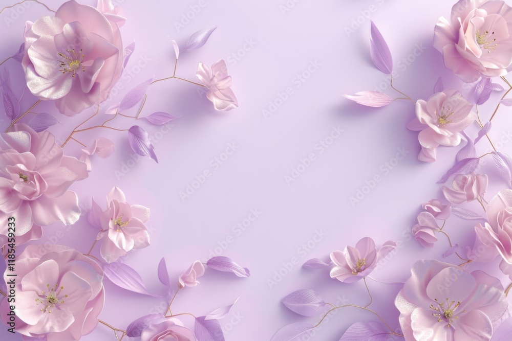 Abstract floral frame subtle gold splash copy space Abstract floral frame subtle gold splash copy space