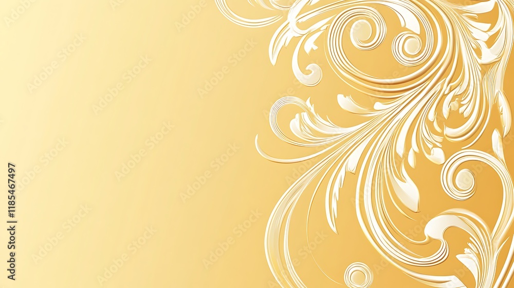 Elegant Golden Floral Design Background Image Elegant Golden Floral Design Background Image