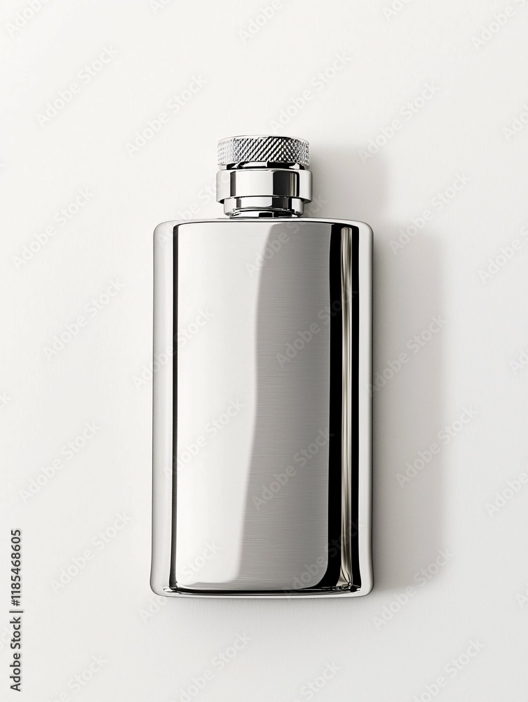 This isolated metal flask mockup features a stylish stainless steel design set against a pristine white backdrop, ideal for branding and promotional displays in modern settings. This isolated metal flask mockup features a stylish stainless steel design set against a pristine white backdrop, ideal for branding and promotional displays in modern settings.