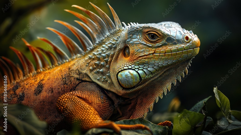 Fototapeta premium Close-Up Portrait of an Iguana