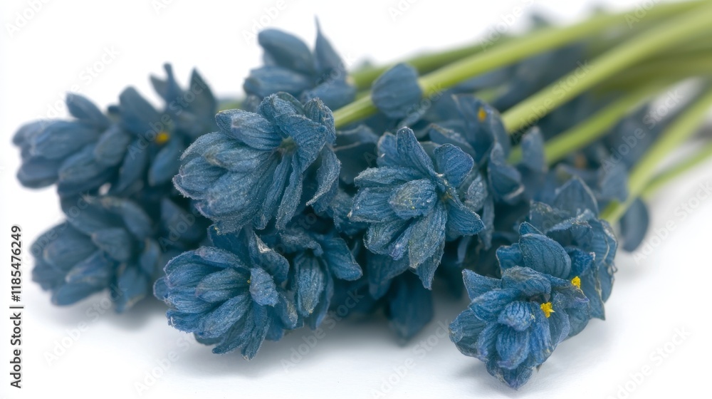 Obraz premium Dried Blue Flowers Bouquet Closeup Nature Photography Floral Arrangement Botanical Stil