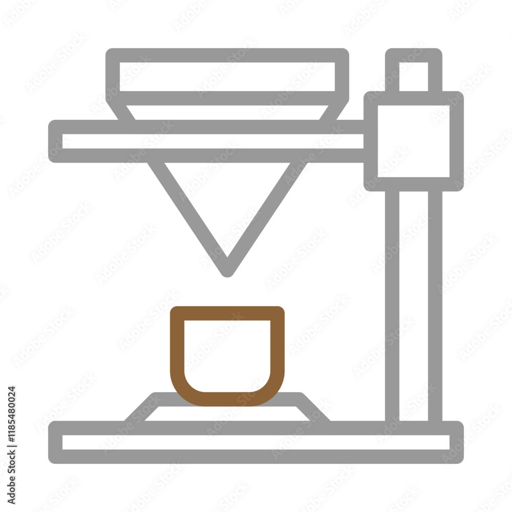 Coffee brewing process icon. Concept of coffee making and preparation. Coffee brewing process icon. Concept of coffee making and preparation.
