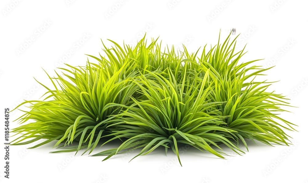 Lush green grass clump isolated on white. Lush green grass clump isolated on white.