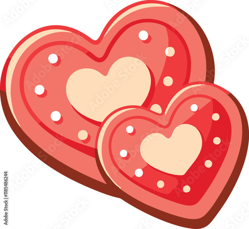 isolated heart shape cookies icon Vector, heart shape cookies Silhouette,heart shape cookies icon set, heart shape cookies for logo,color heart shape cockies Vector illustration, Vector Graphic, EPS 1