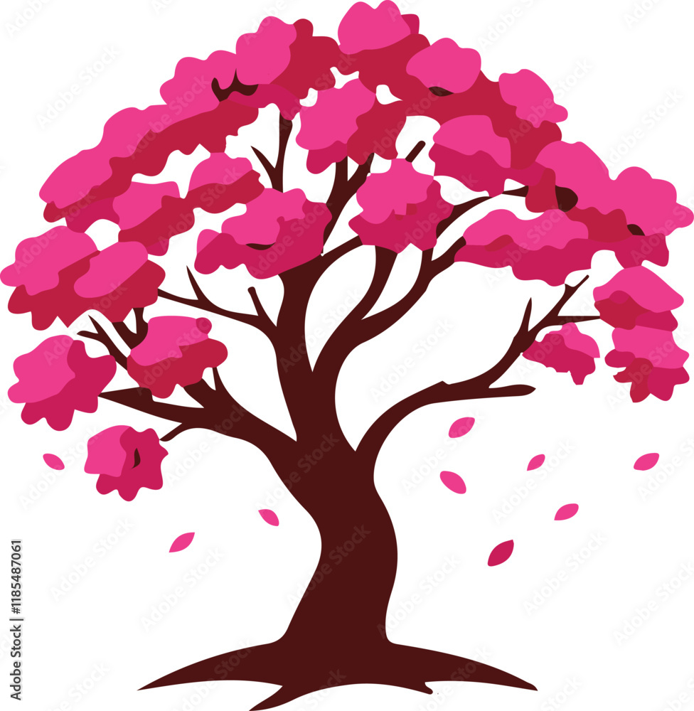 Fototapeta premium isolated redbud icon Vector, redbud Silhouette,redbud icon set, redbud for logo,Vector illustration, Vector Graphic, EPS 10 , clip art work,