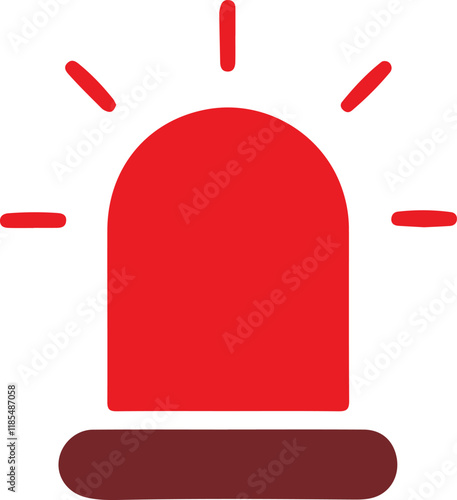 isolated red flasher icon  Vector, red flasher Silhouette,red flasher icon set, red flasher for logo,Vector illustration, Vector Graphic, EPS 10 , clip art work,