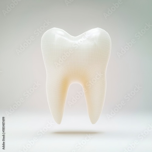 3D Low Poly Tooth Model  Dental Care  Oral Health  White Tooth  Healthcare  Medicine  Dent photo