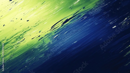 A bold D brushstroke with gradients of navy blue and deep green, creating a dramatic look. photo