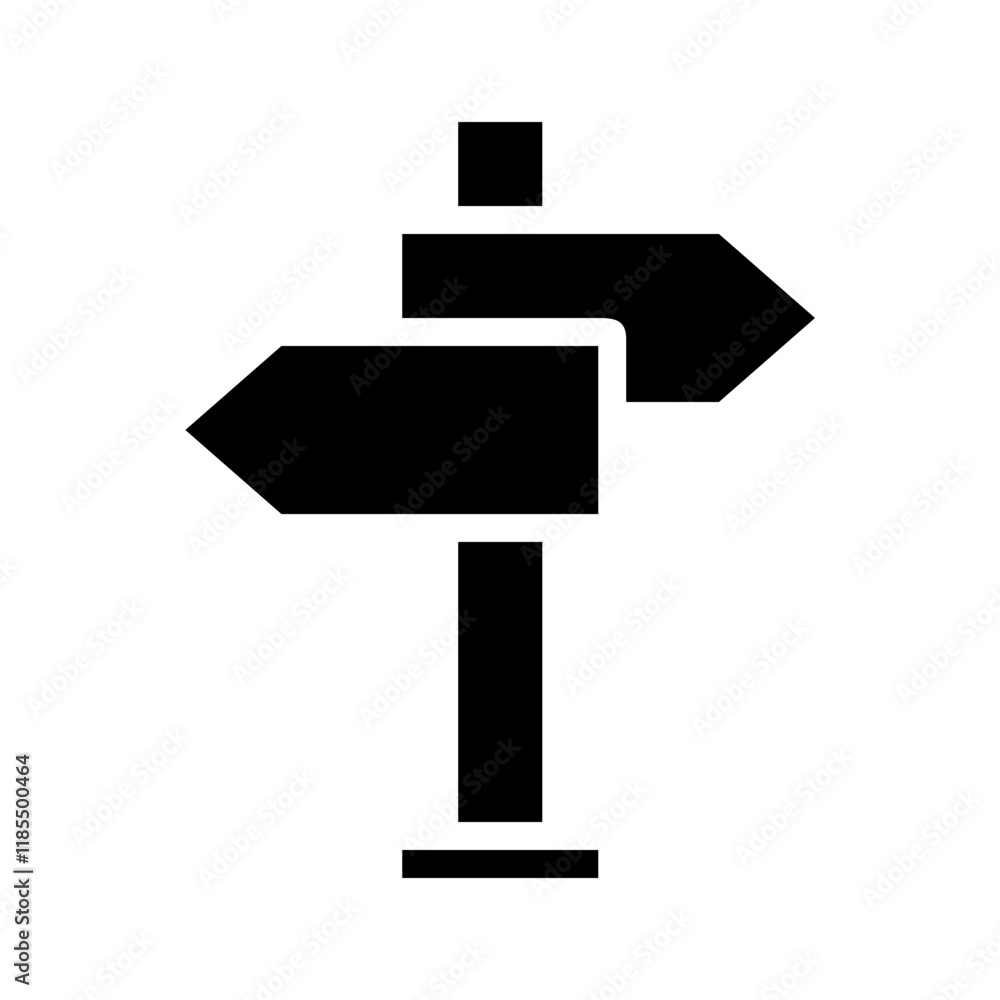 Road sign with two blank arrows. Concept of choice, direction, and decision. Road sign with two blank arrows. Concept of choice, direction, and decision.
