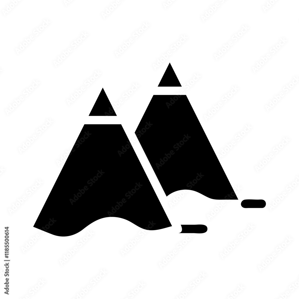 Mountain peak icon. Concept of exploration, hiking, and adventure. Mountain peak icon. Concept of exploration, hiking, and adventure.