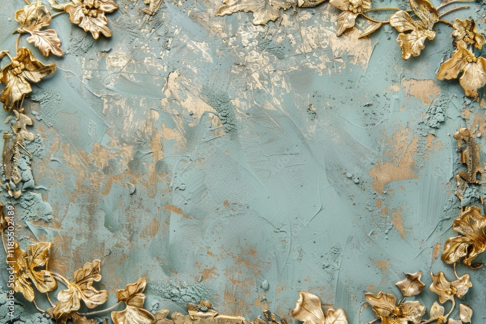 Obraz premium Abstract shiny gold flower background wallpaper backdrop