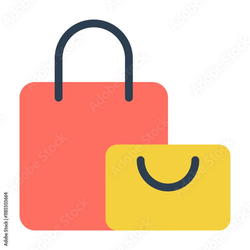 Colorful Shopping Bags Icon photo