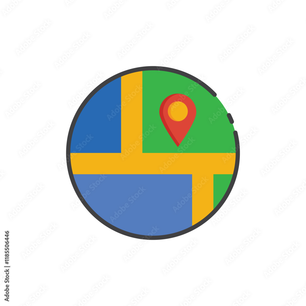 Fototapeta premium Location point Logo icon