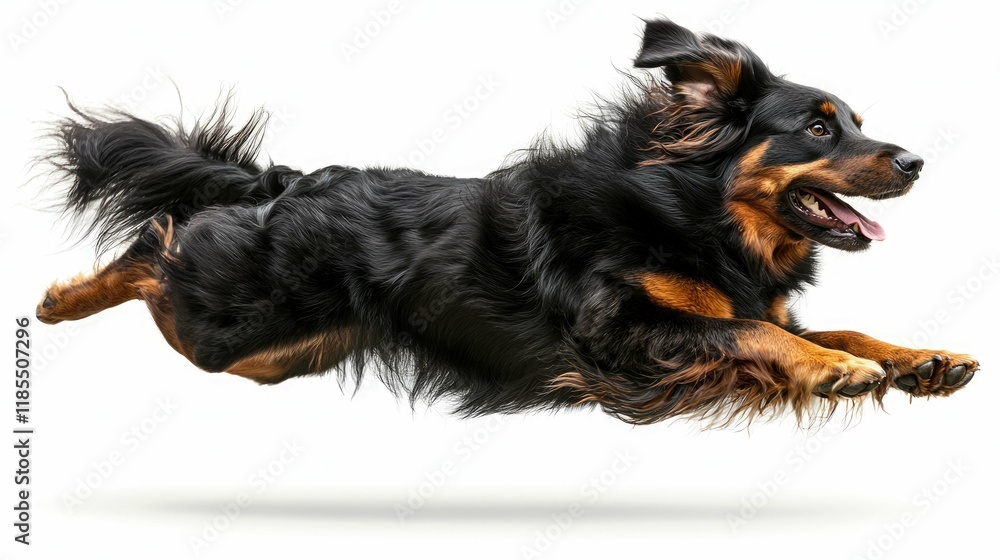 Majestic Dog in Mid-Air Leap: A Stunning Display of Canine Athleticism and Joy Majestic Dog in Mid-Air Leap: A Stunning Display of Canine Athleticism and Joy