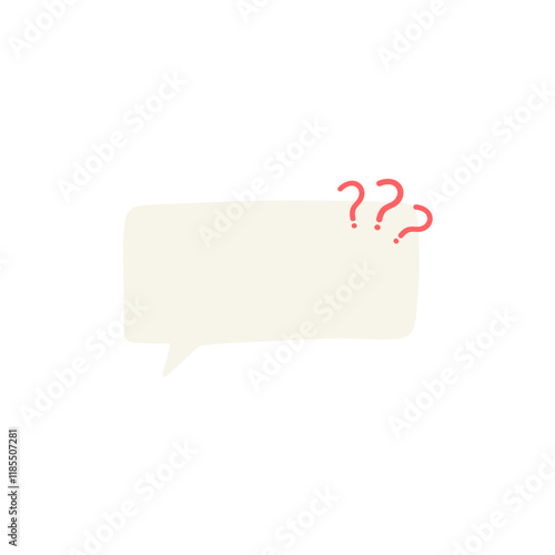 speech bubbles with question mark. Speak bubble text, cartoon chatting box, message box. Blank empty speech bubbles. Cartoon balloon word design.