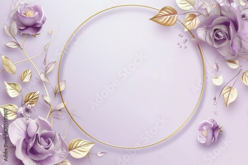 Abstract shiny gold floral background