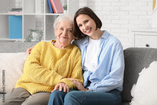Happy grandmother and grand...