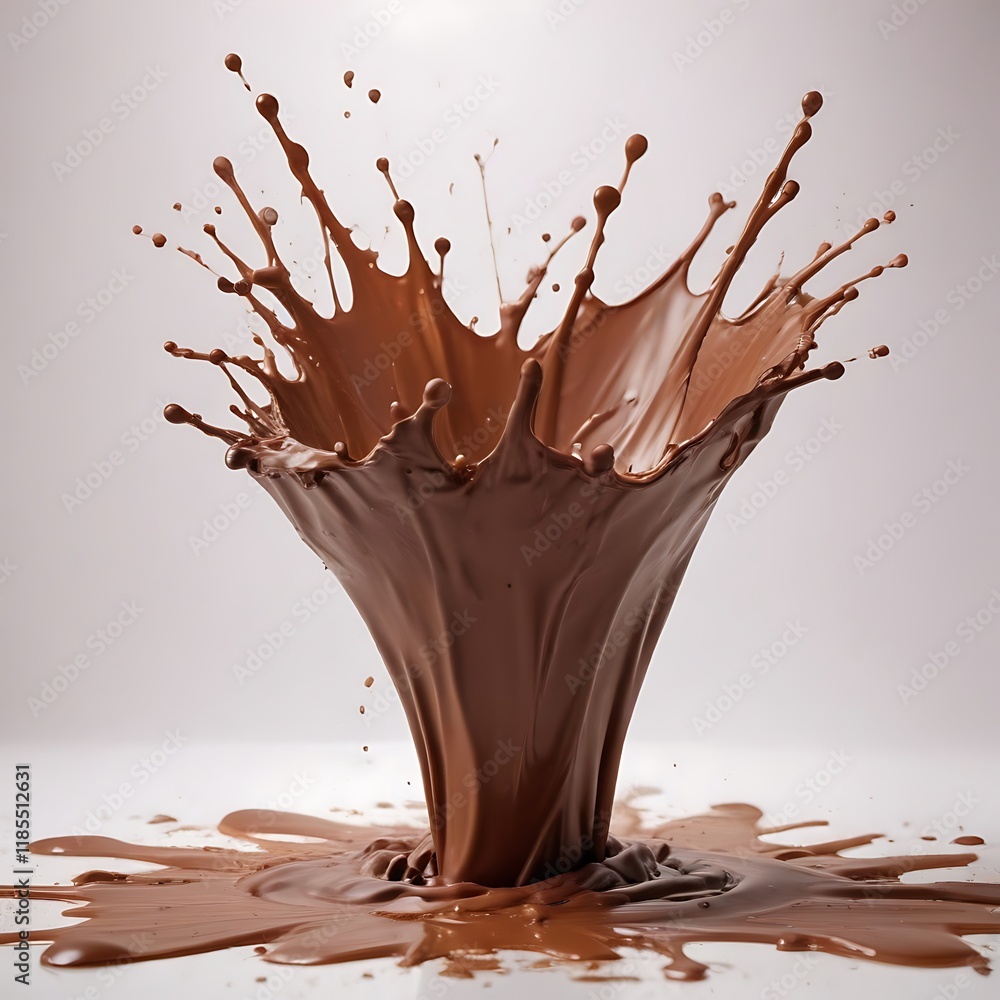 Fototapeta premium Chocolate splash on white background