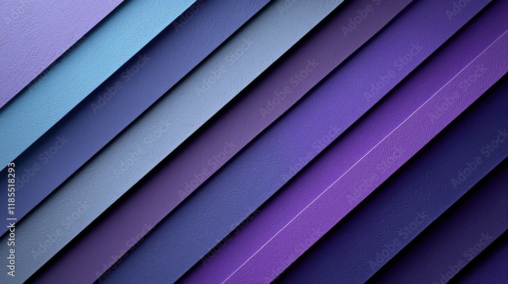 Fototapeta premium Abstract Diagonal Pattern of Textured Rectangles in Shades of Purple and Blue