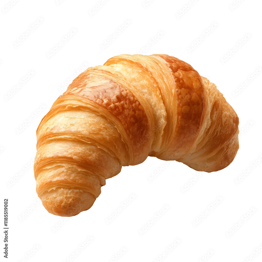 Freshly Baked Croissant with Flaky Layers Isolated on Transparent Background Freshly Baked Croissant with Flaky Layers Isolated on Transparent Background