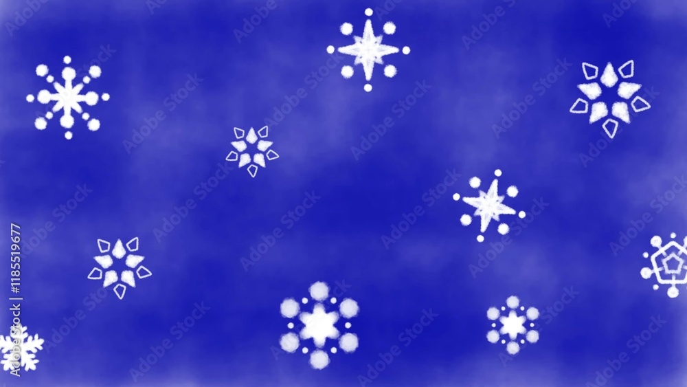 雪の結晶のかわいい背景イラスト素材 雪の結晶のかわいい背景イラスト素材