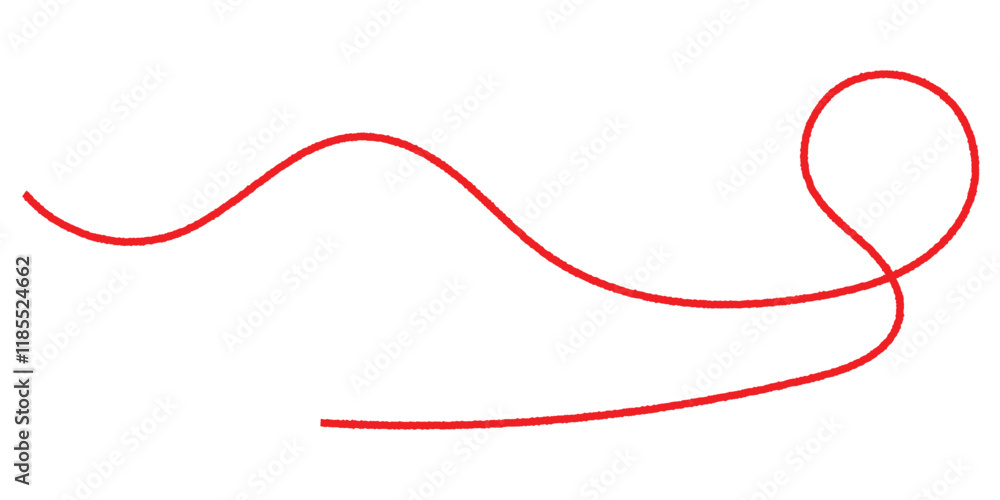 red thread icon. red long thread icon. eps 10.