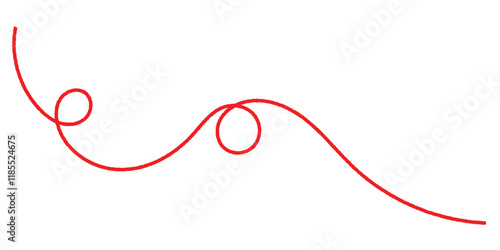 red thread icon. red long thread icon. eps 10.