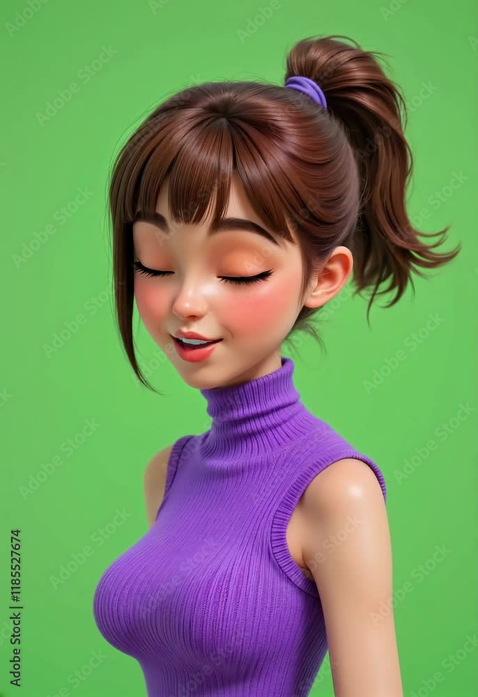 Vertical video of girl in red turtleneck sweater, suitable for winter fashion blogs, cozy lifestyle illustrations, seasonal greeting cards, and social media posts. Vertical video of girl in red turtleneck sweater, suitable for winter fashion blogs, cozy lifestyle illustrations, seasonal greeting cards, and social media posts.