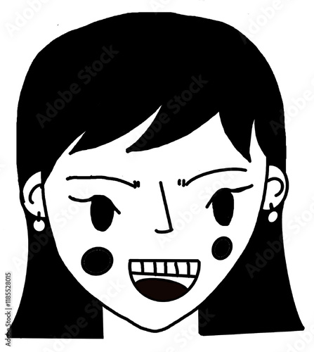 minimal cutie people illustration black and white hand draw 12