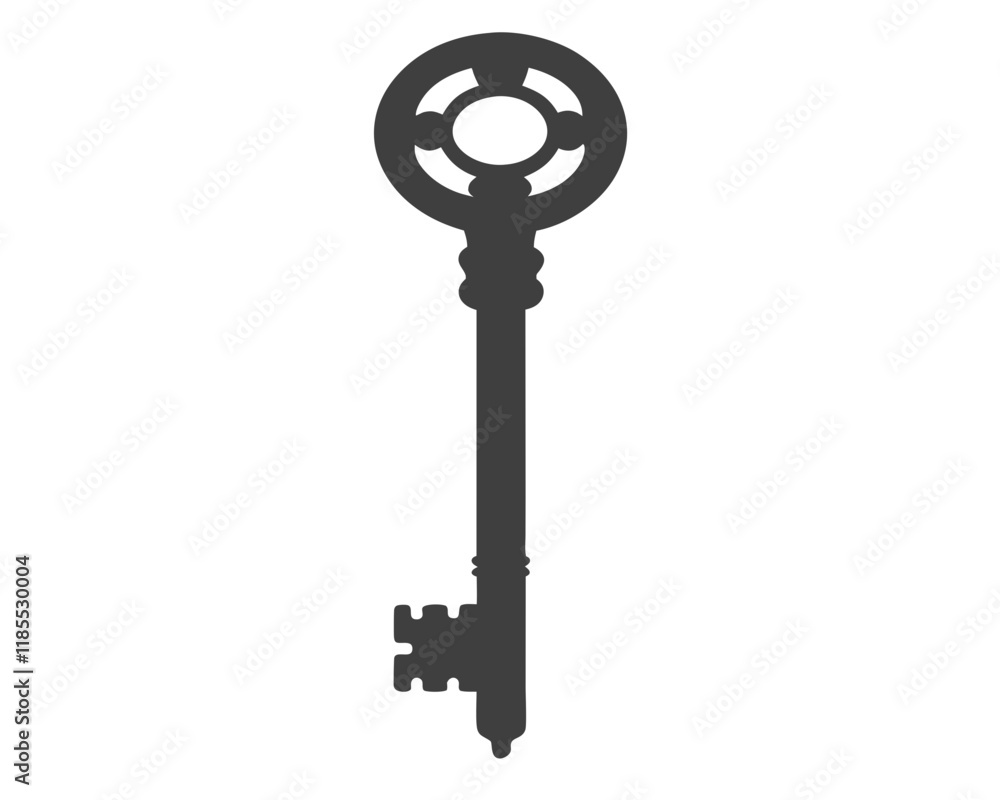 Old rusty key isolated on transparent background Old rusty key isolated on transparent background