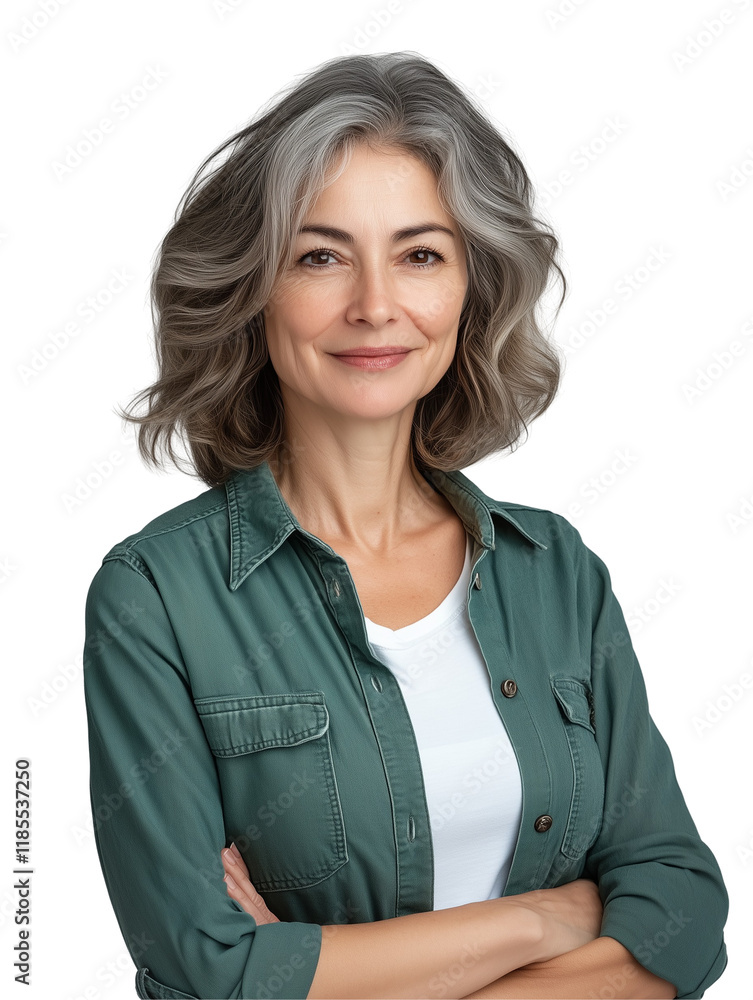 portrait of a smiling middle ages woman isolated on white portrait of a smiling middle ages woman isolated on white