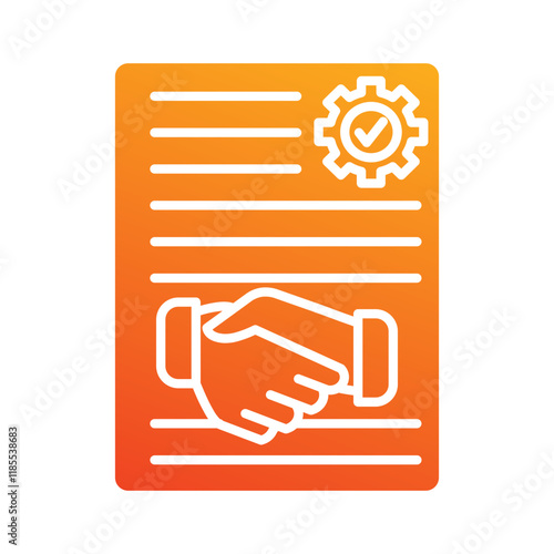 agreement icon element for design