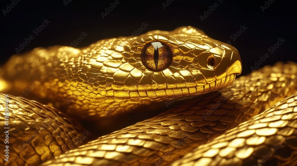 Obraz premium Golden Zodiac Symbol in Minimalist Style