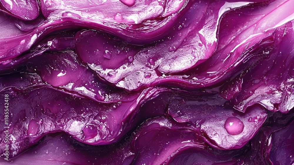 Obraz premium Abstract Purple and White Textured Swirls with Water Droplets