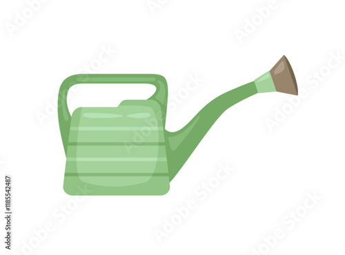 Watering can isolated on white background. Gardening tool icon. Vector cartoon flat illustration.