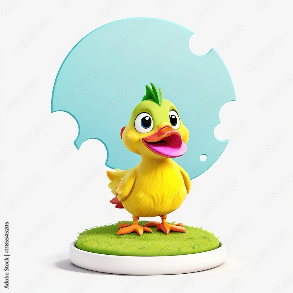 Fototapeta premium 3d illustration of funny duck character cartoon isolated on white background