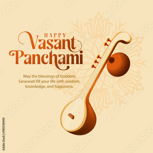 Happy Vasant Panchami social media poster