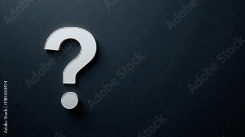 A large question mark on a dark background, signifying inquiry and uncertainty