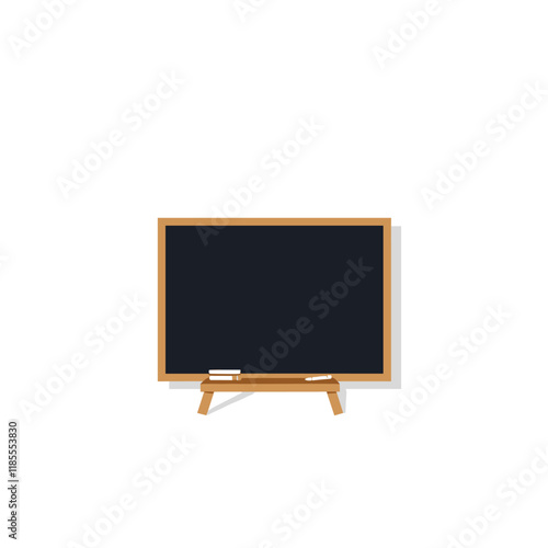 Minimalist Chalkboard with Wooden Frame Illustration