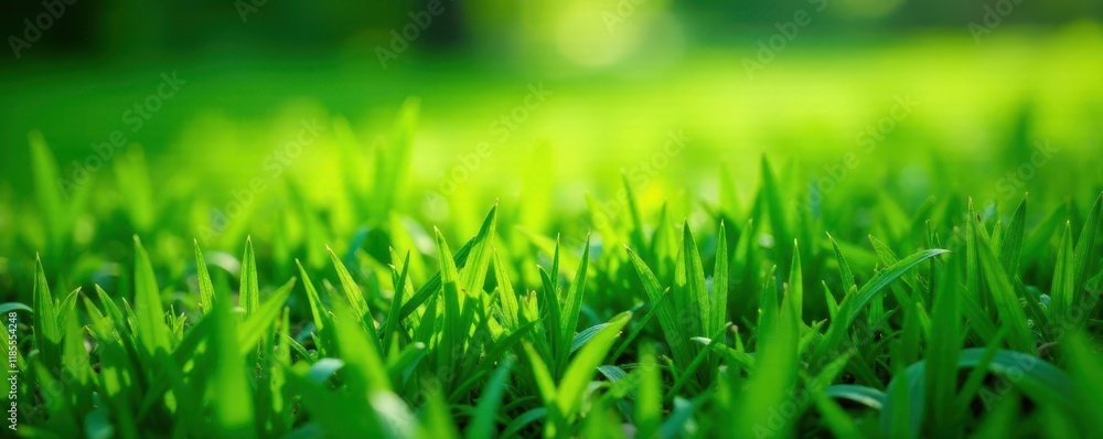 Dense carpet of emerald grass, sunlight dappled, close-up, sunlight Dense carpet of emerald grass, sunlight dappled, close-up, sunlight