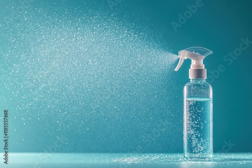 Spray Bottle Dispensing Fine Mist Of Liquid photo