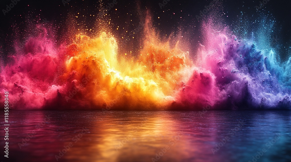 A vibrant explosion of color resembling waves, reflecting a surreal and dynamic atmosphere. A vibrant explosion of color resembling waves, reflecting a surreal and dynamic atmosphere.