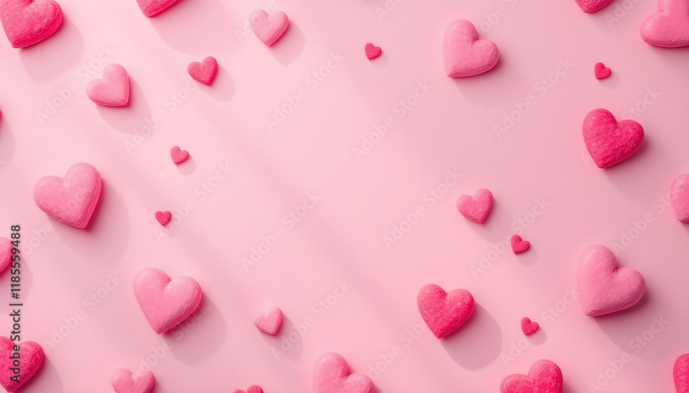 Hand drawn holiday background with abstract hearts. Seamless light pattern. Valentine's day. Watercolor seamless pattern with red hearts. Cute hearts seamless pattern. Small hearts on a pink backgroun Hand drawn holiday background with abstract hearts. Seamless light pattern. Valentine's day. Watercolor seamless pattern with red hearts. Cute hearts seamless pattern. Small hearts on a pink backgroun